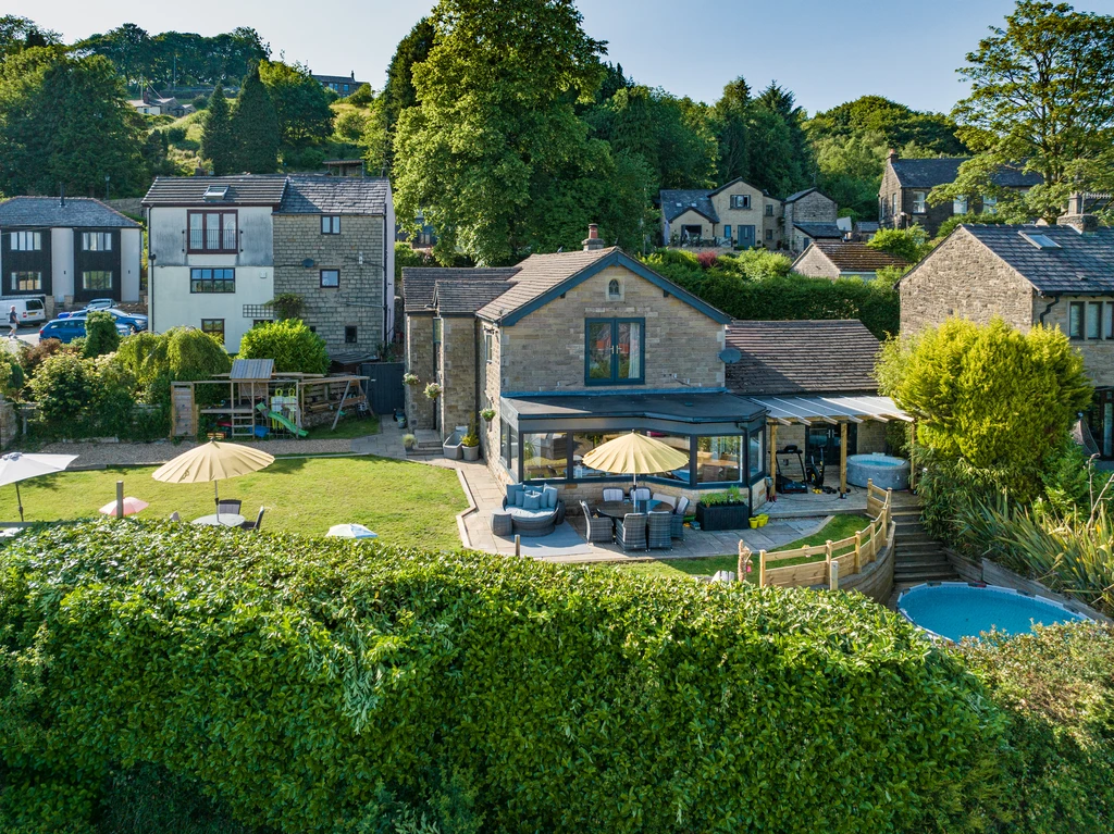 Aerial View — Garden Room and Terrace